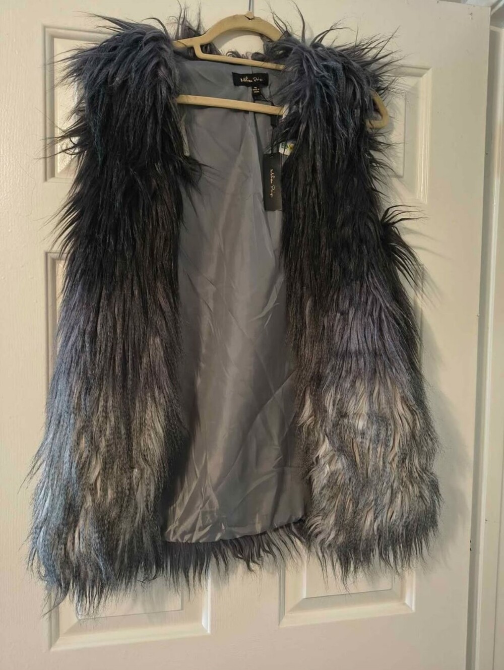 Maison Pirre long faux fur vest-Size M